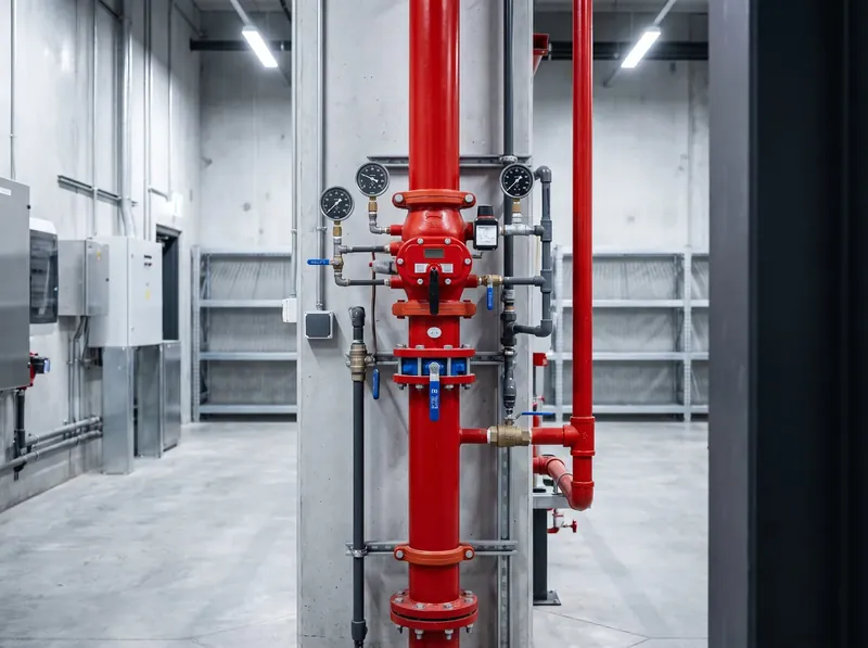 Sprinkler valve station with pressure gauges