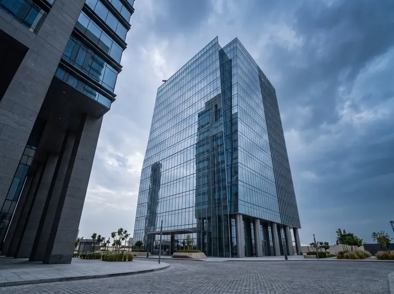 Glass office tower