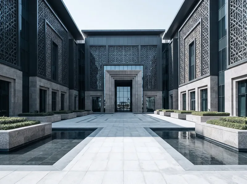 Courtyard entrance of a government building