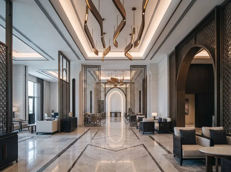 Hotel lobby interior